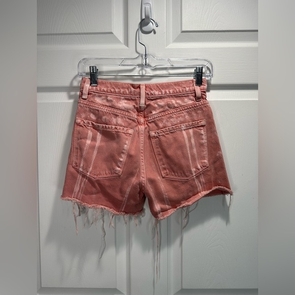 J Brand Women’s Jules High Rise Short Raw Cut Rigid Denim Pink Painted Portal 24 - Picture 6 of 8